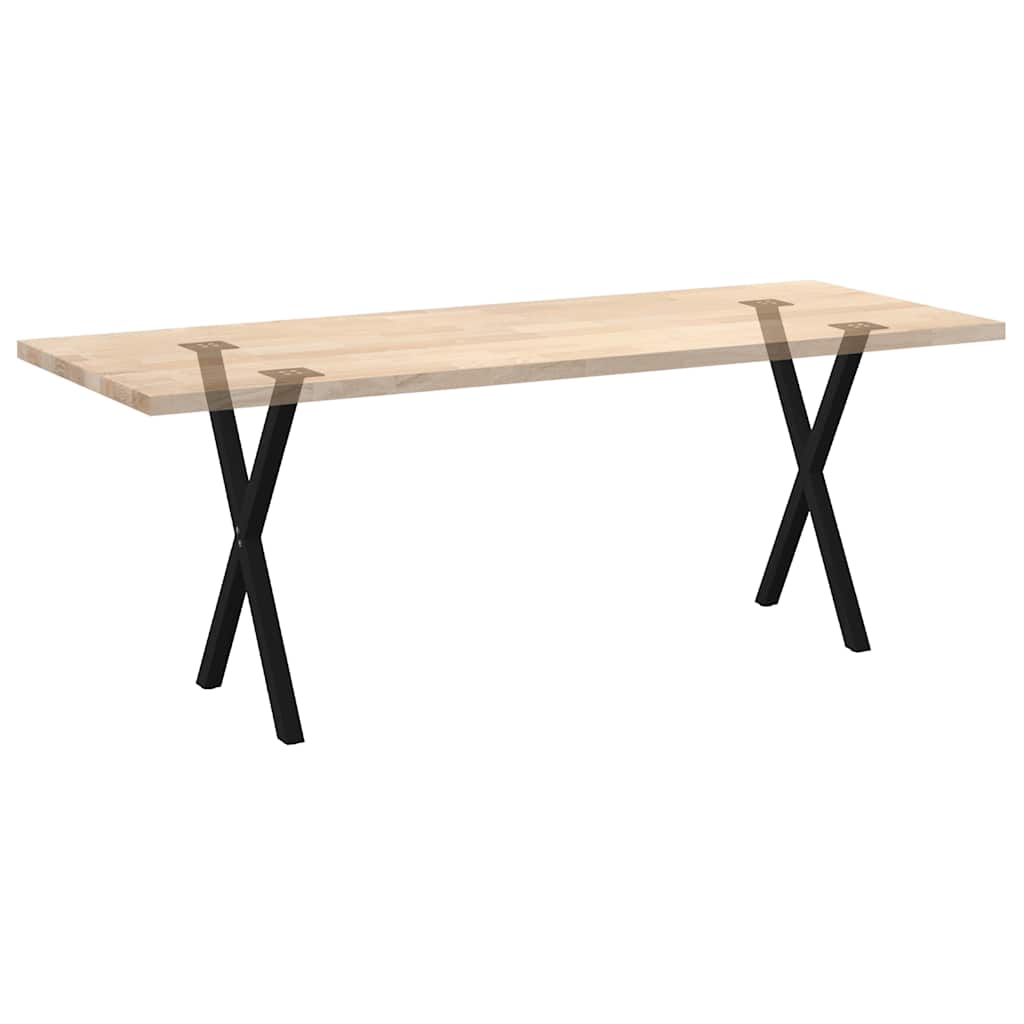 Noge za blagovaonski stol u obliku slova X, 2 kom, crne, 57 x (72-73) cm, čelik