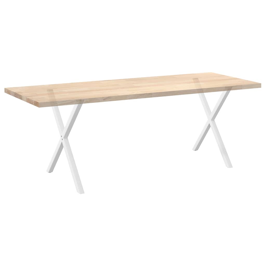 Noge za blagovaonski stol u obliku slova X, 2 kom, bijele, 80 x (72-73) cm, čelik