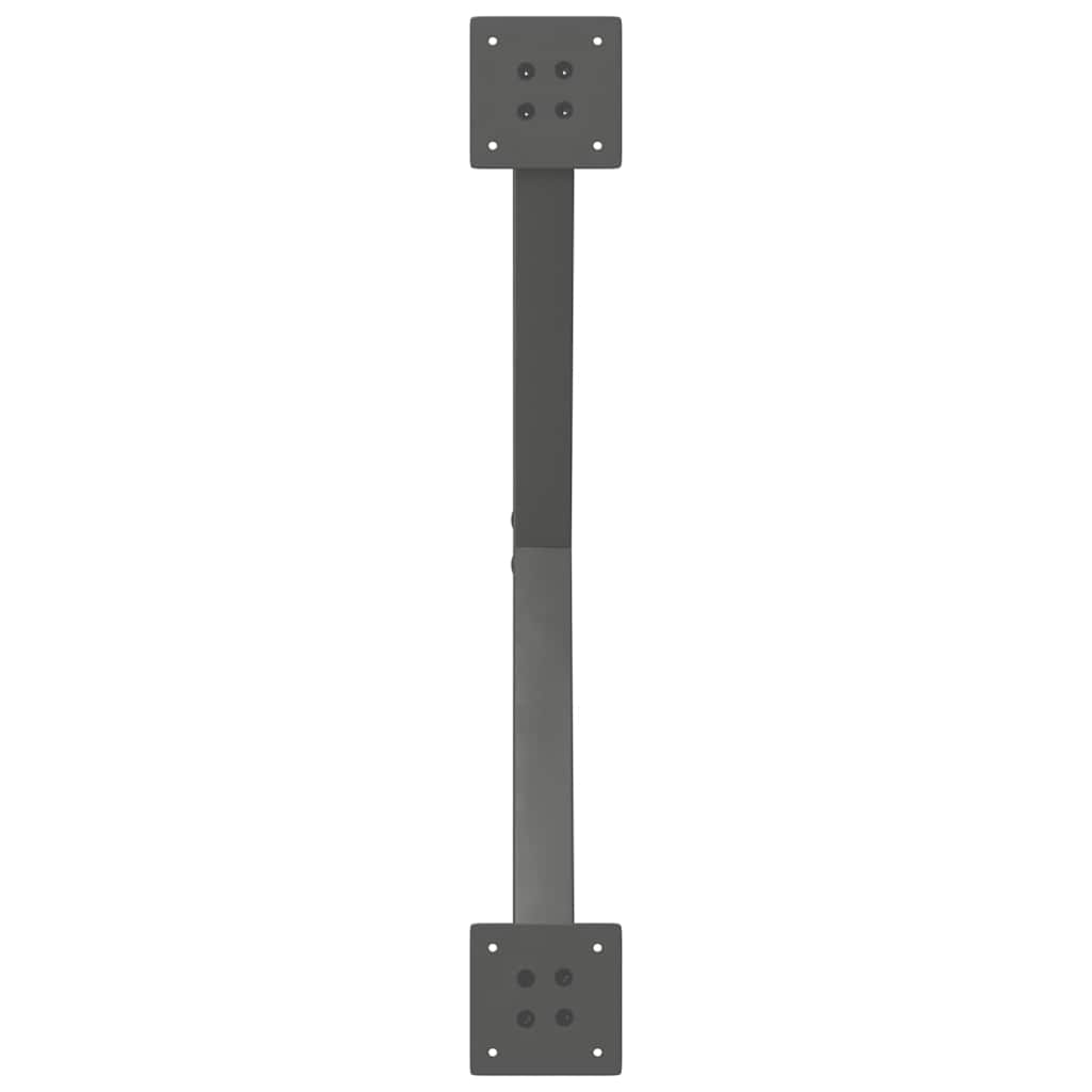 Noge za blagovaonski stol u obliku slova X, 2 kom, antracit, 80 x (72-73) cm, čelik