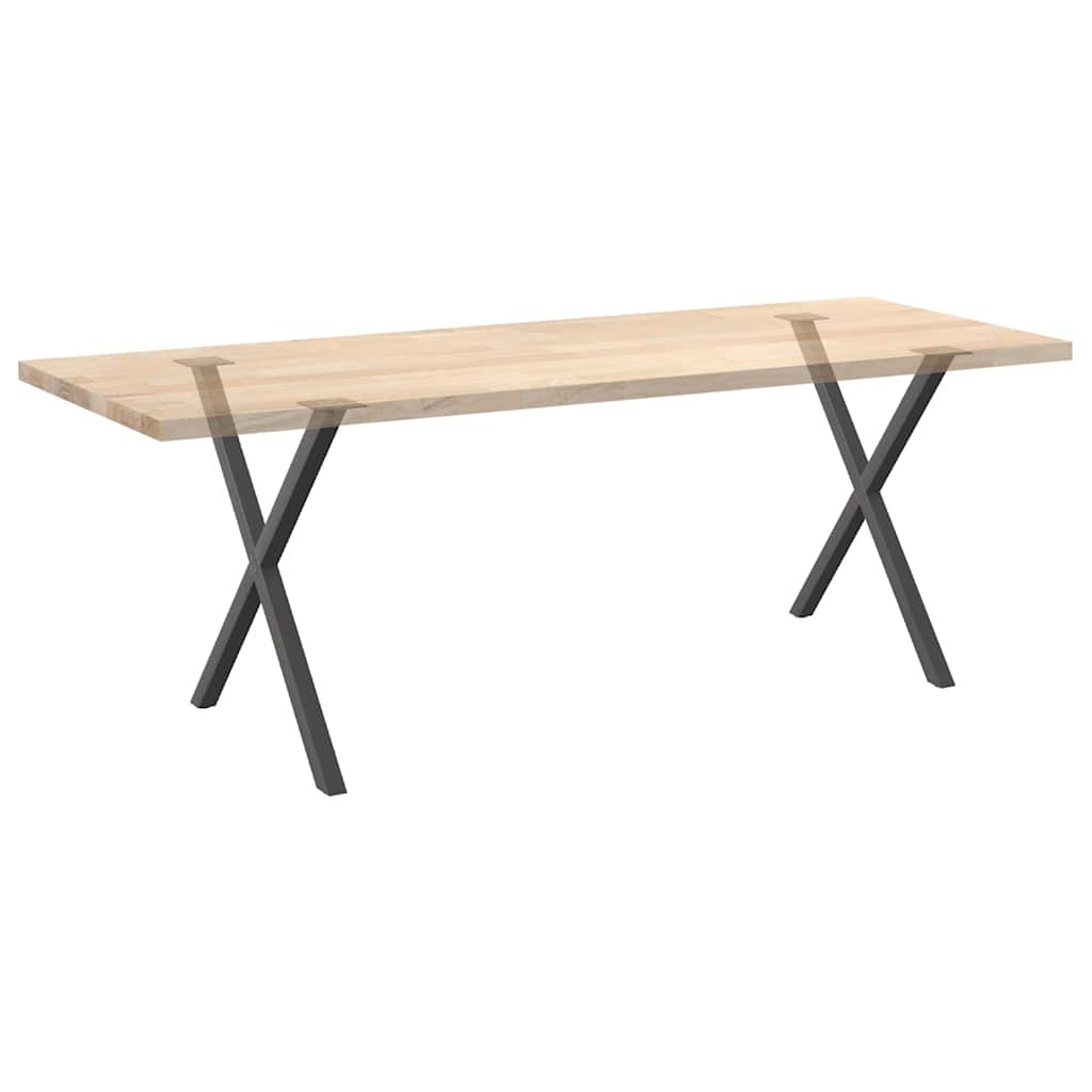 Noge za blagovaonski stol u obliku slova X, 2 kom, antracit, 80 x (72-73) cm, čelik