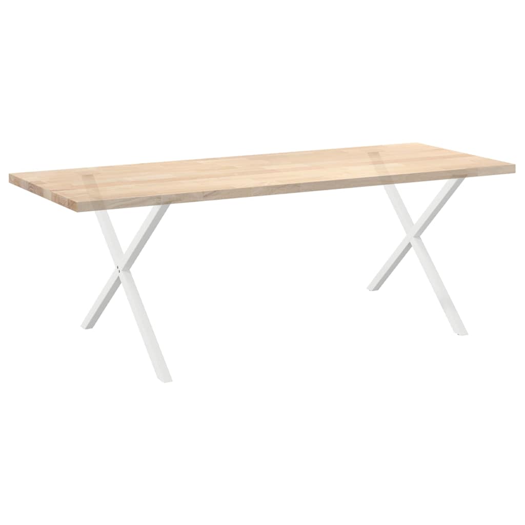 Noge za blagovaonski stol u obliku slova X, 2 kom, bijele, 90 x (72-73) cm, čelik