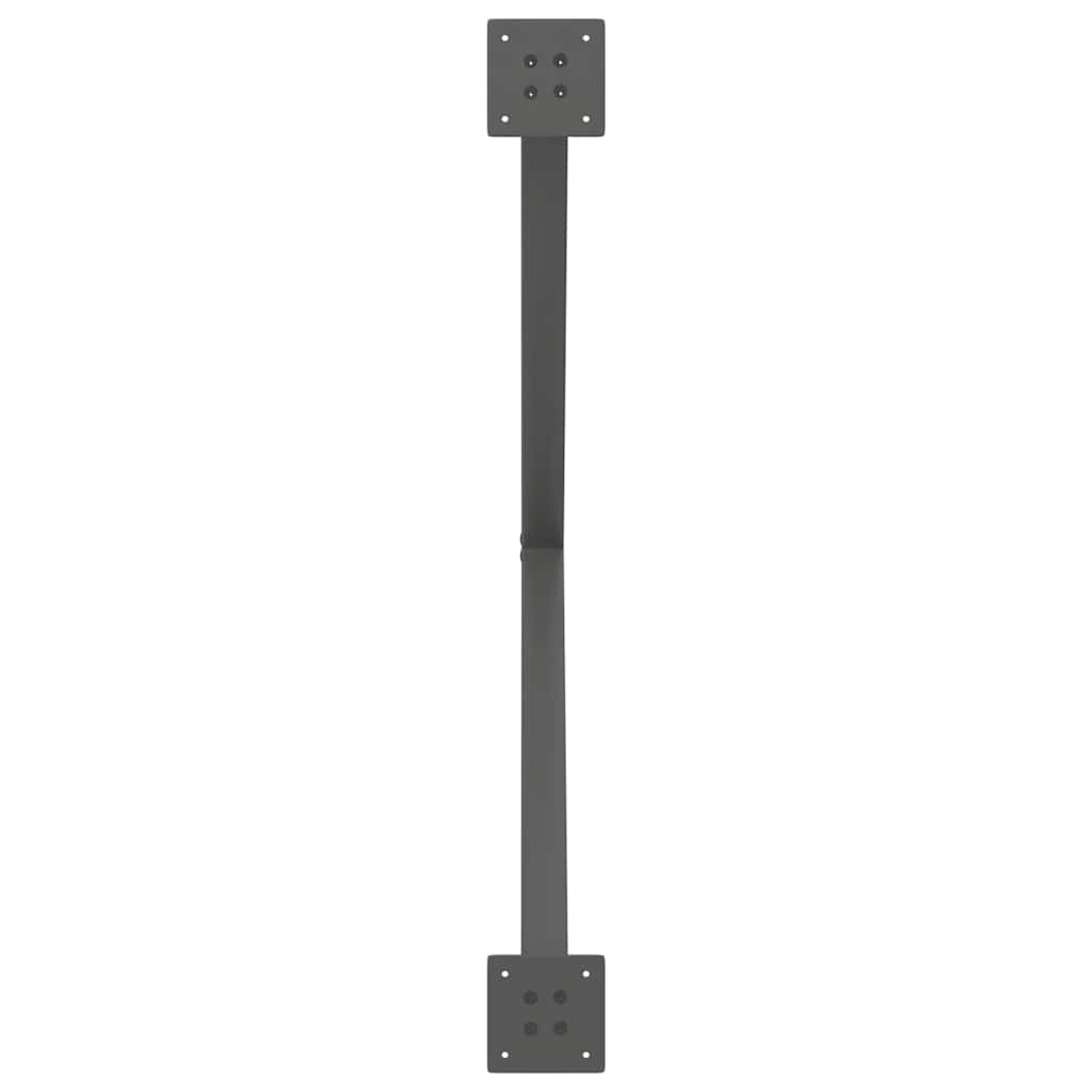 Noge za blagovaonski stol u obliku slova X, 2 kom, antracit, 90 x (72-73) cm, čelik