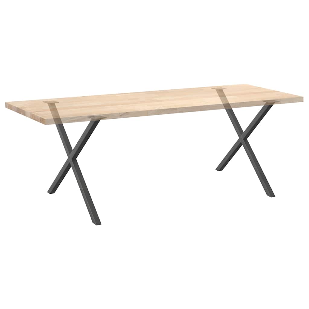 Noge za blagovaonski stol u obliku slova X, 2 kom, antracit, 90 x (72-73) cm, čelik