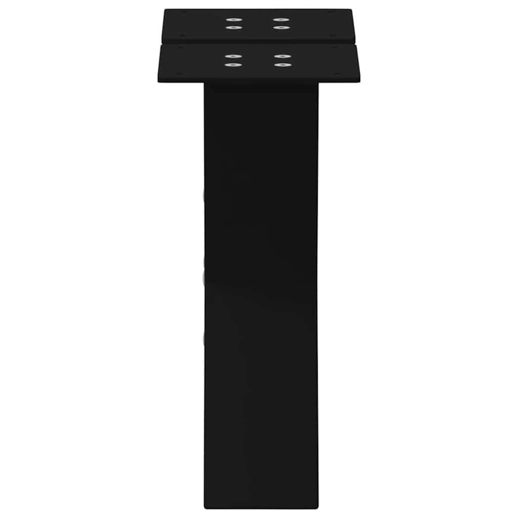 Noge za klub stolić u obliku slova X, 2 kom, crne, 30 x (30-31) cm, čelik