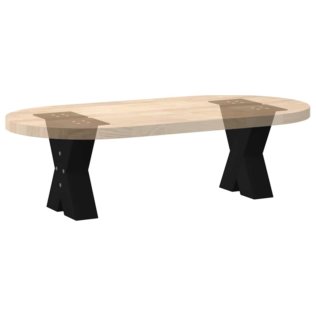 Noge za klub stolić u obliku slova X, 2 kom, crne, 30 x (30-31) cm, čelik