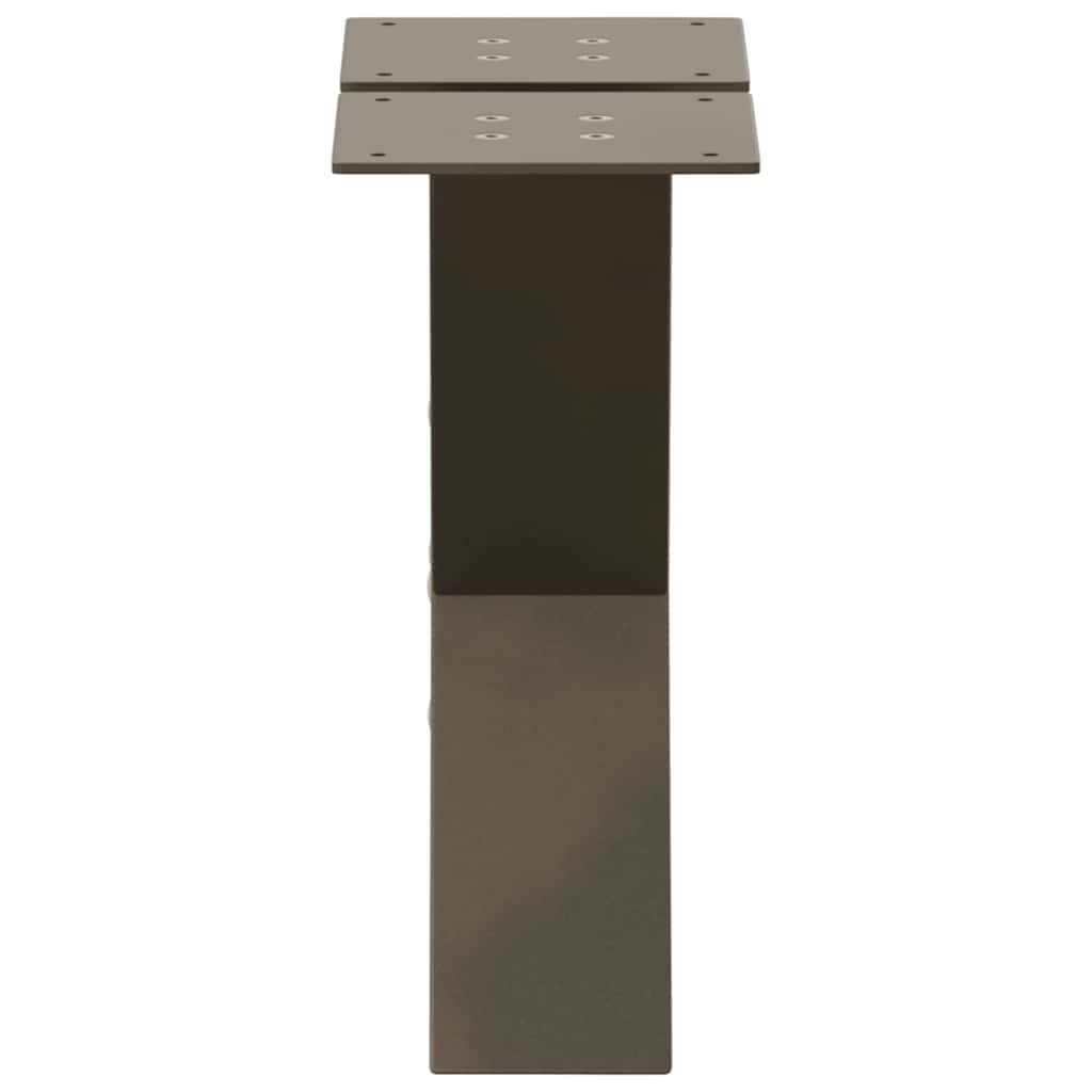 Noge za klub stolić u obliku slova X, 2 kom, prirodni čelik, 30 x (30-31) cm, čelik
