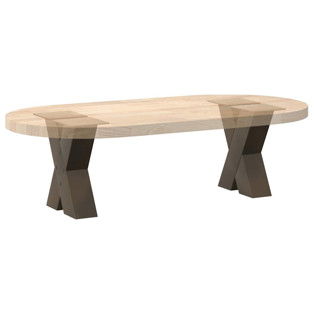 Noge za klub stolić u obliku slova X, 2 kom, prirodni čelik, 30 x (30-31) cm, čelik