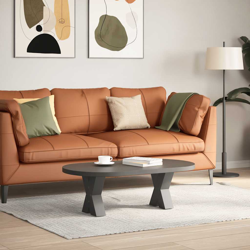 Noge za klub stolić u obliku slova X, 2 kom, antracit, 40 x (30-31) cm, čelik