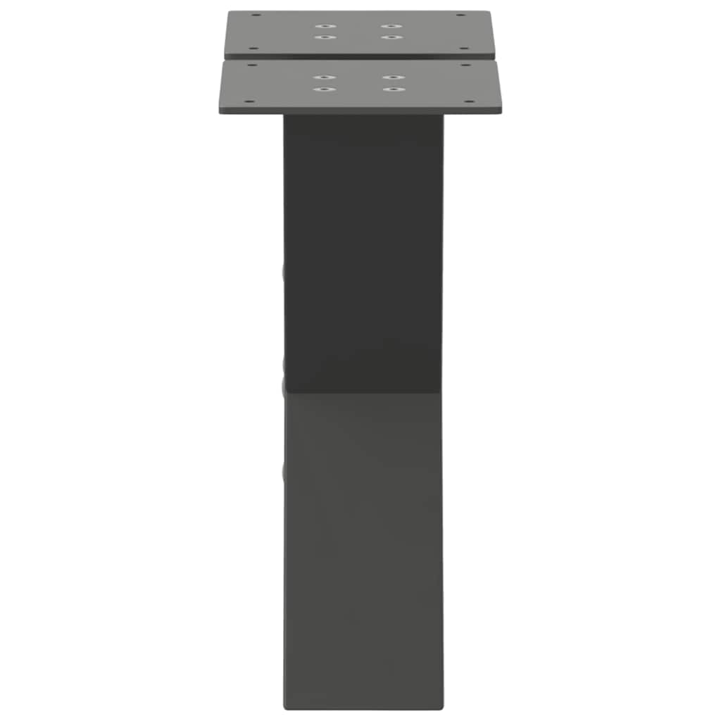 Noge za klub stolić u obliku slova X, 2 kom, antracit, 40 x (30-31) cm, čelik