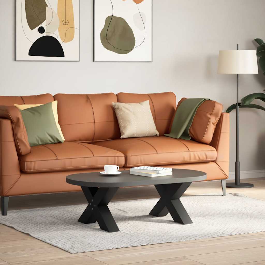 Noge za klub stolić u obliku slova X, 2 kom, crne, 50 x (30-31) cm, čelik