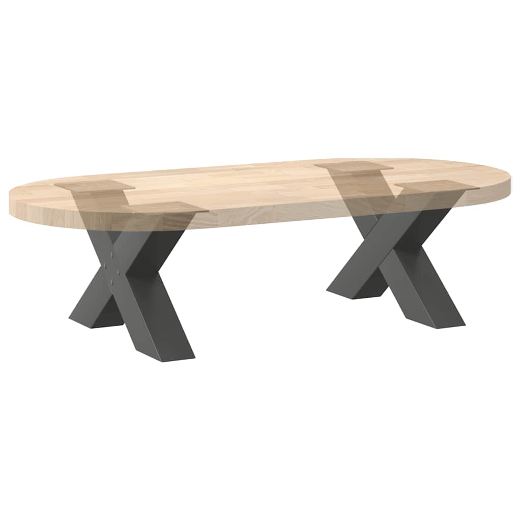 Noge za klub stolić u obliku slova X, 2 kom, antracit, 50 x (30-31) cm, čelik