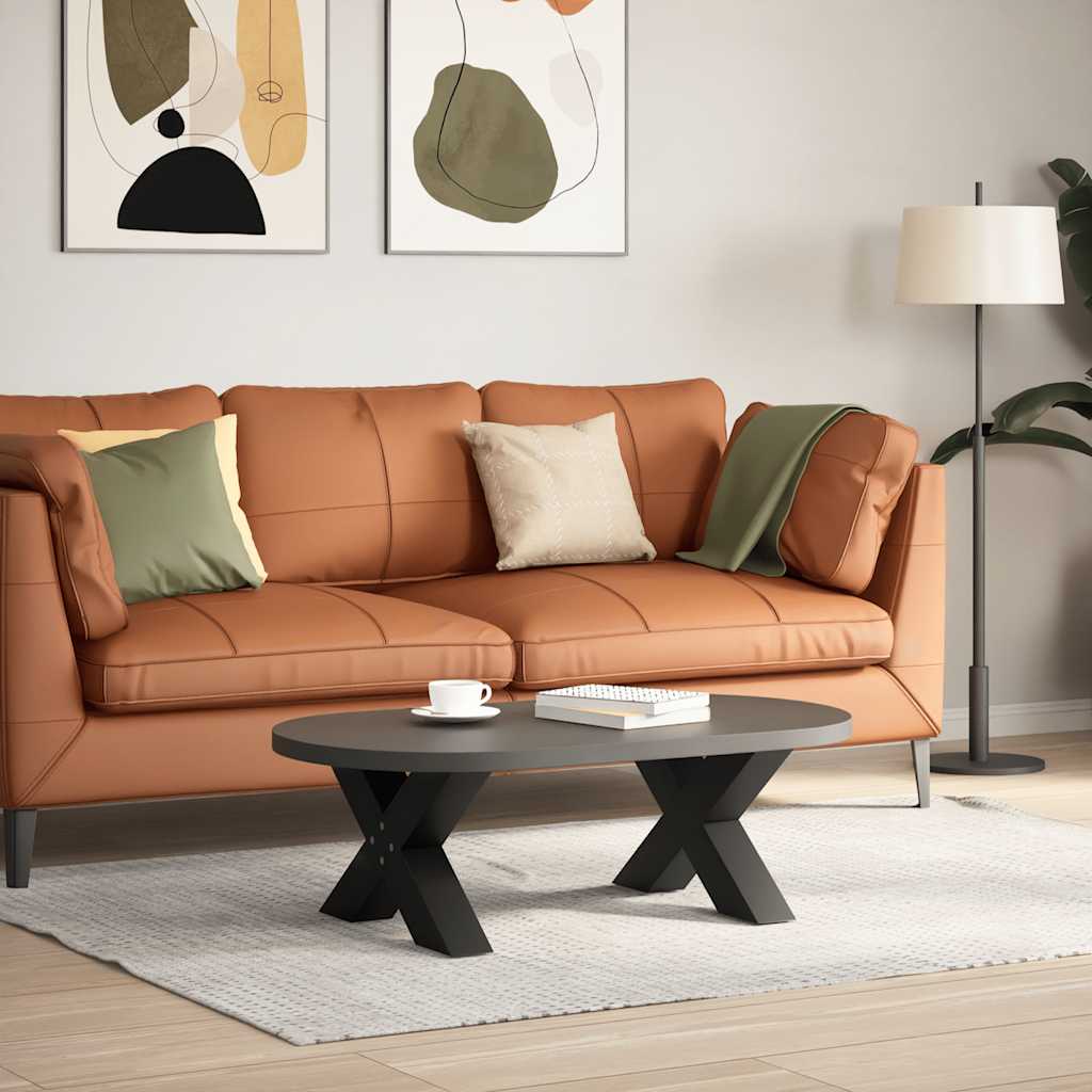 Noge za klub stolić u obliku slova X, 2 kom, crne, 60 x (30-31) cm, čelik