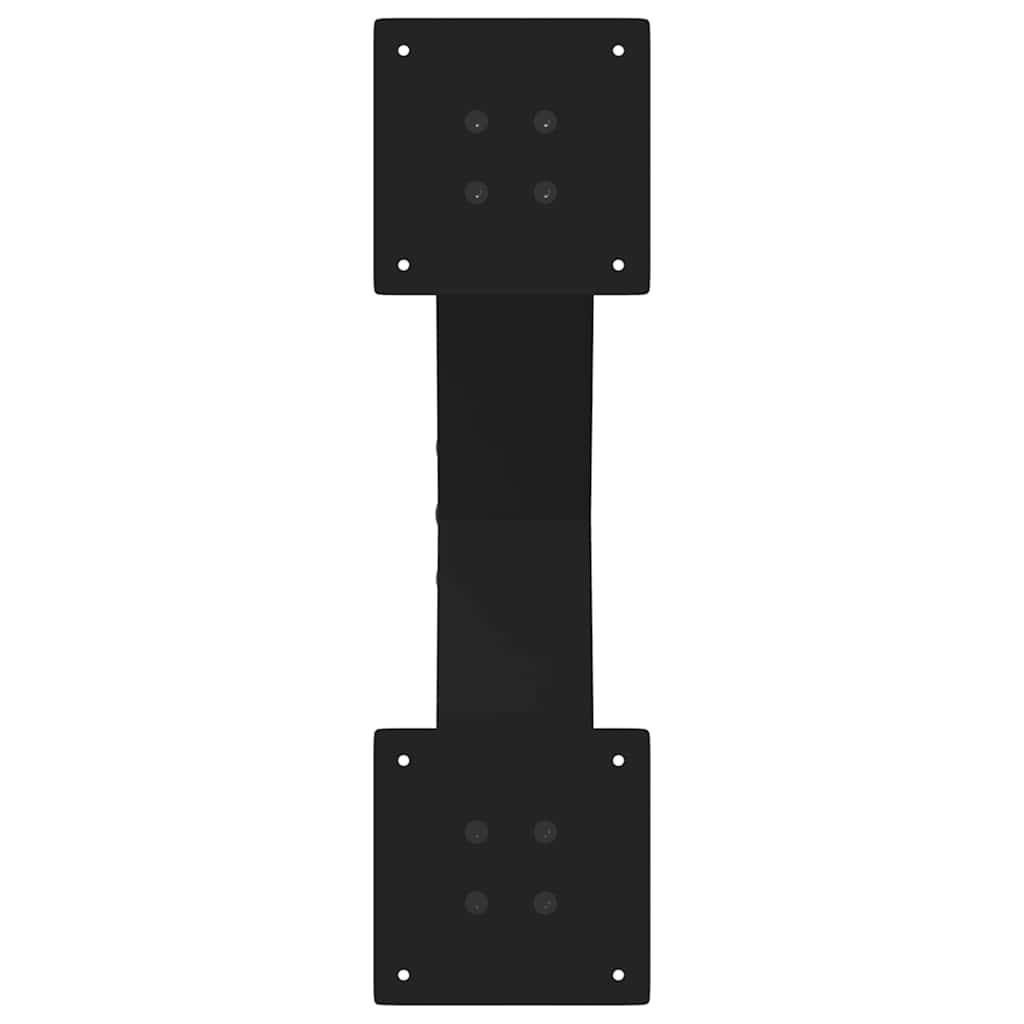 Noge za klub stolić u obliku slova X, 2 kom, crne, 60 x (30-31) cm, čelik