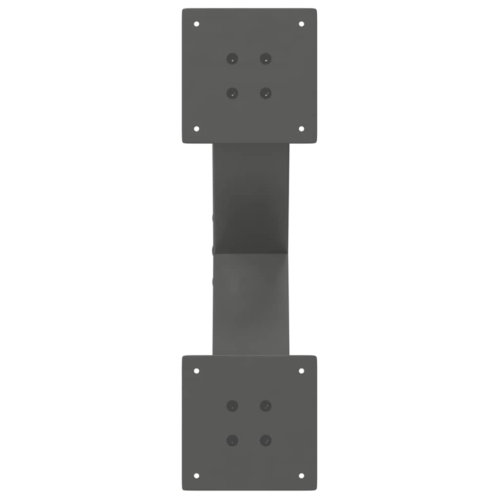 Noge za klub stolić u obliku slova X, 2 kom, antracit, 60 x (30-31) cm, čelik