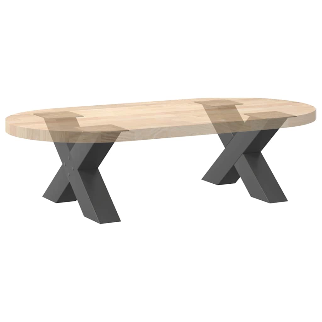 Noge za klub stolić u obliku slova X, 2 kom, antracit, 60 x (30-31) cm, čelik