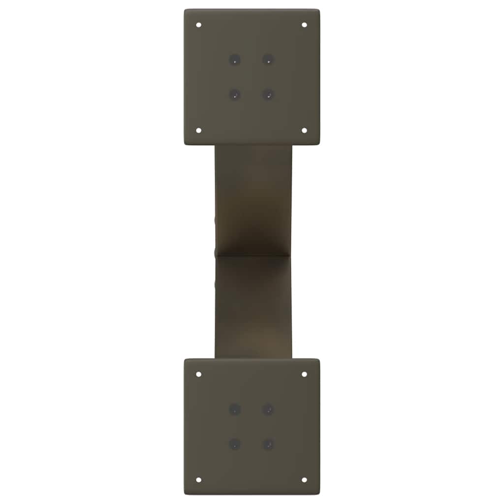 Noge za klub stolić u obliku slova X, 2 kom, prirodni čelik, 60 x (30-31) cm, čelik