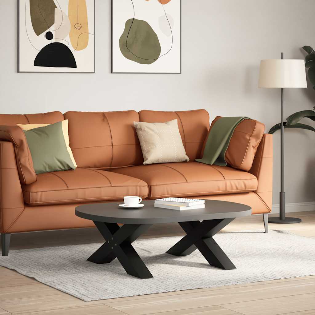 Noge za klub stolić u obliku slova X, 2 kom, crne, 70 x (30-31) cm, čelik