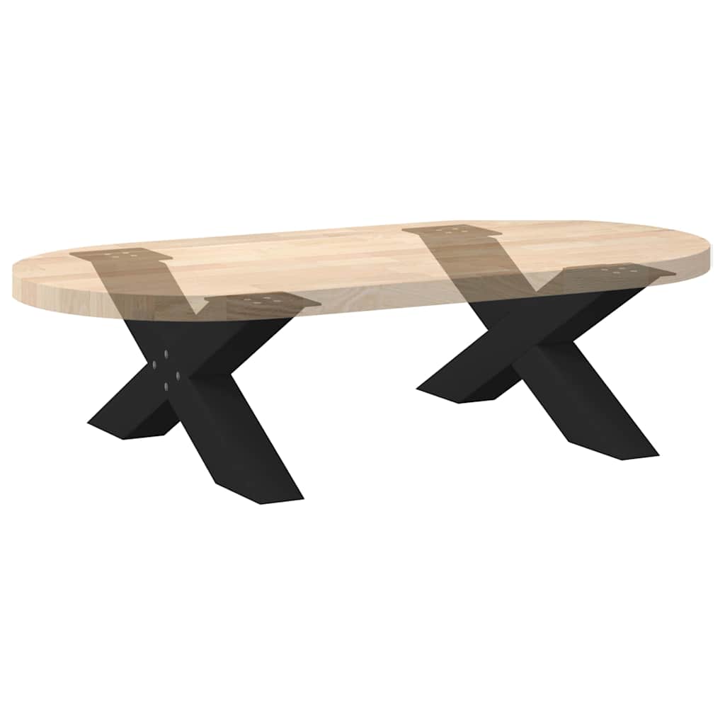 Noge za klub stolić u obliku slova X, 2 kom, crne, 70 x (30-31) cm, čelik