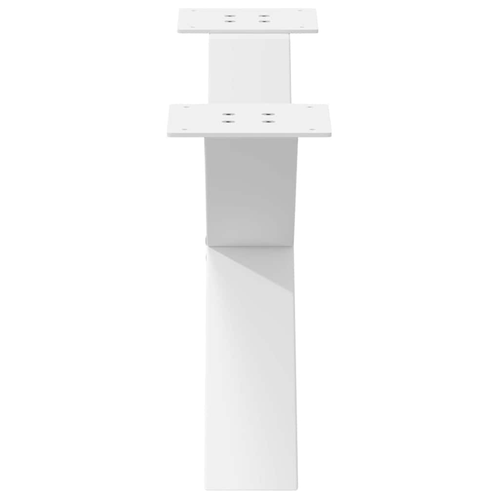 Noge za klub stolić X-oblik 2 kom Bijele 70 x (30-31) cm Čelik