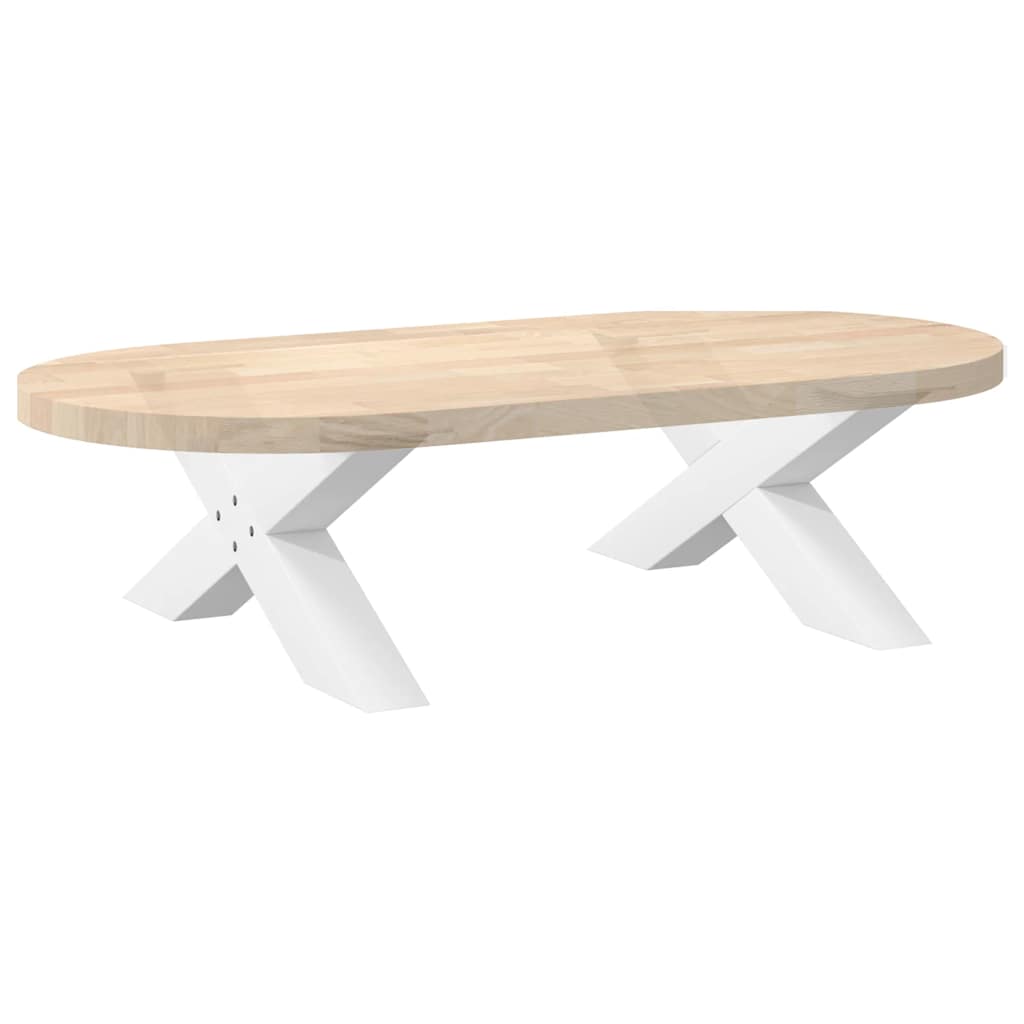 Noge za klub stolić X-oblik 2 kom Bijele 70 x (30-31) cm Čelik