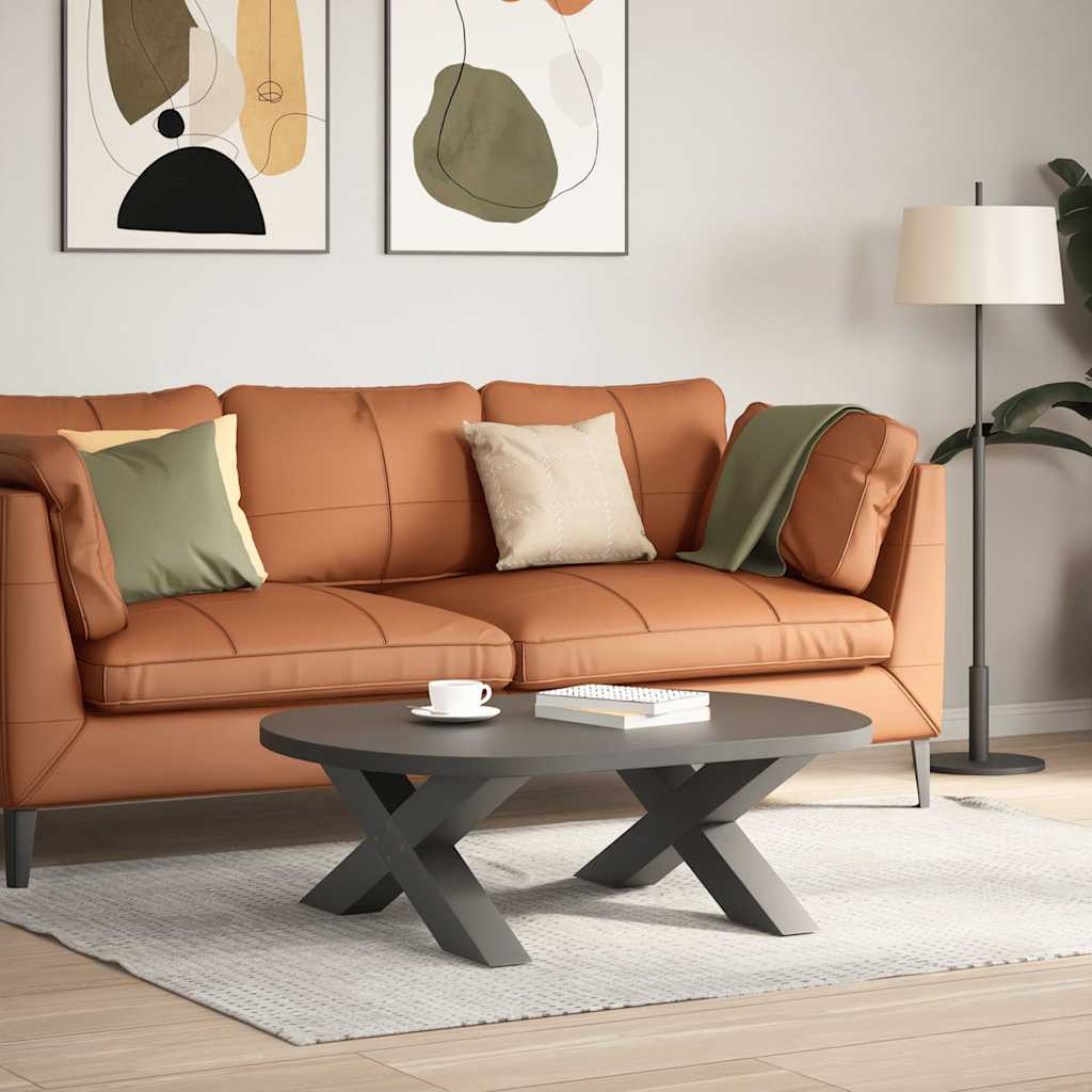 Noge za klub stolić u obliku slova X, 2 kom, antracit, 70 x (30-31) cm, čelik