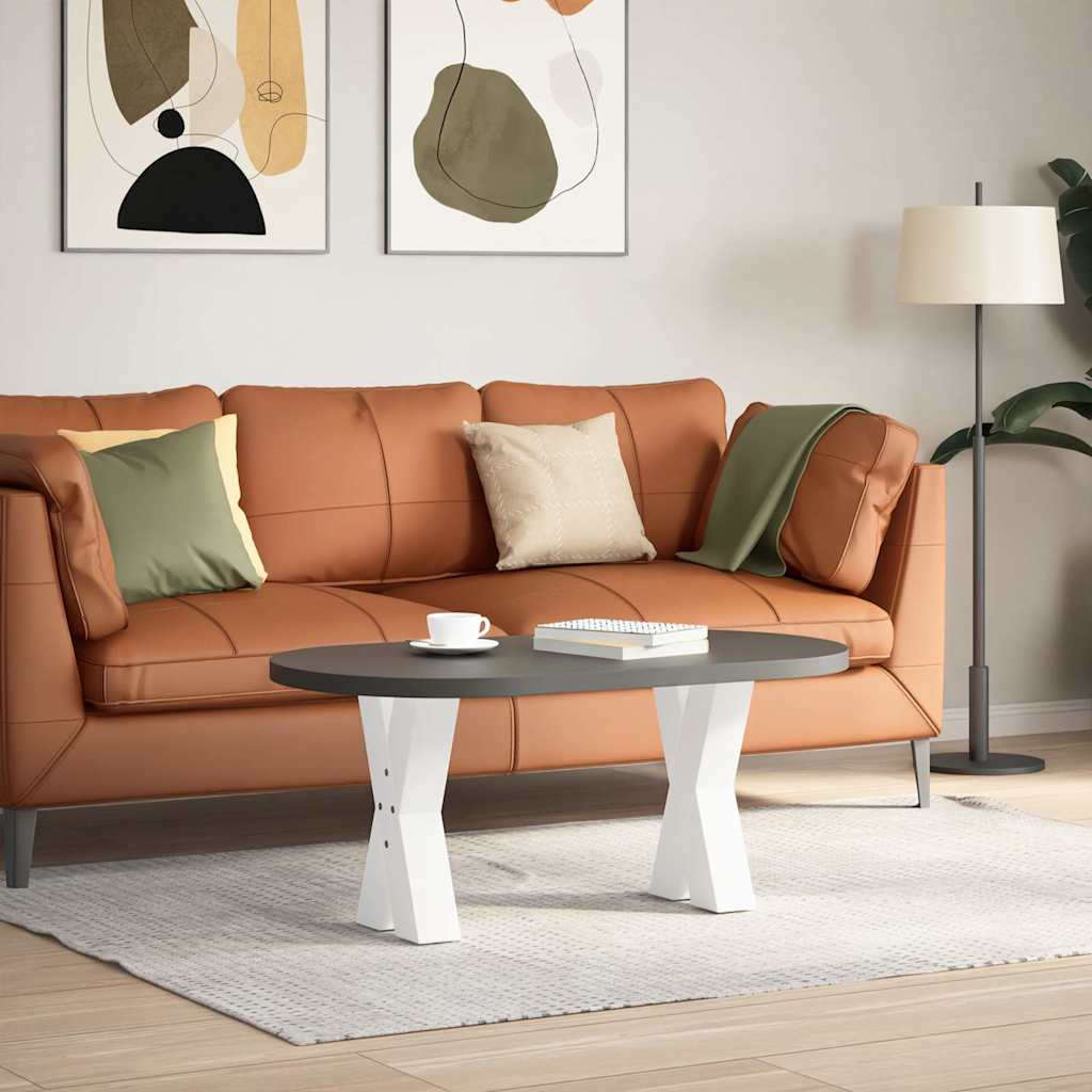 Noge za klub stolić u obliku slova X, 2 kom, bijele, 28 x (42-43) cm, čelik