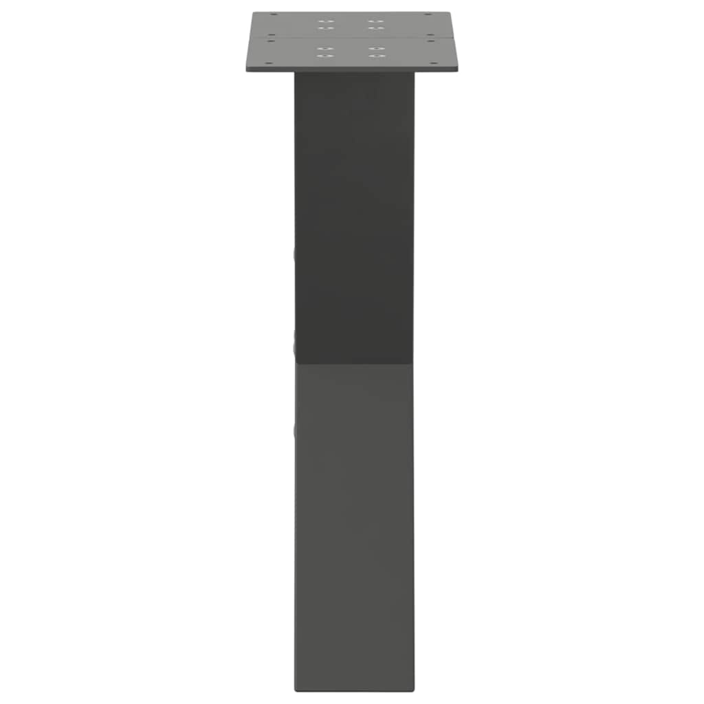 Noge za klub stolić u obliku slova X, 2 kom, antracit, 28 x (42-43) cm, čelik