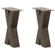 Noge za klub stolić X-oblik 2 kom Prirodni čelik 28 x (42-43) cm Čelik