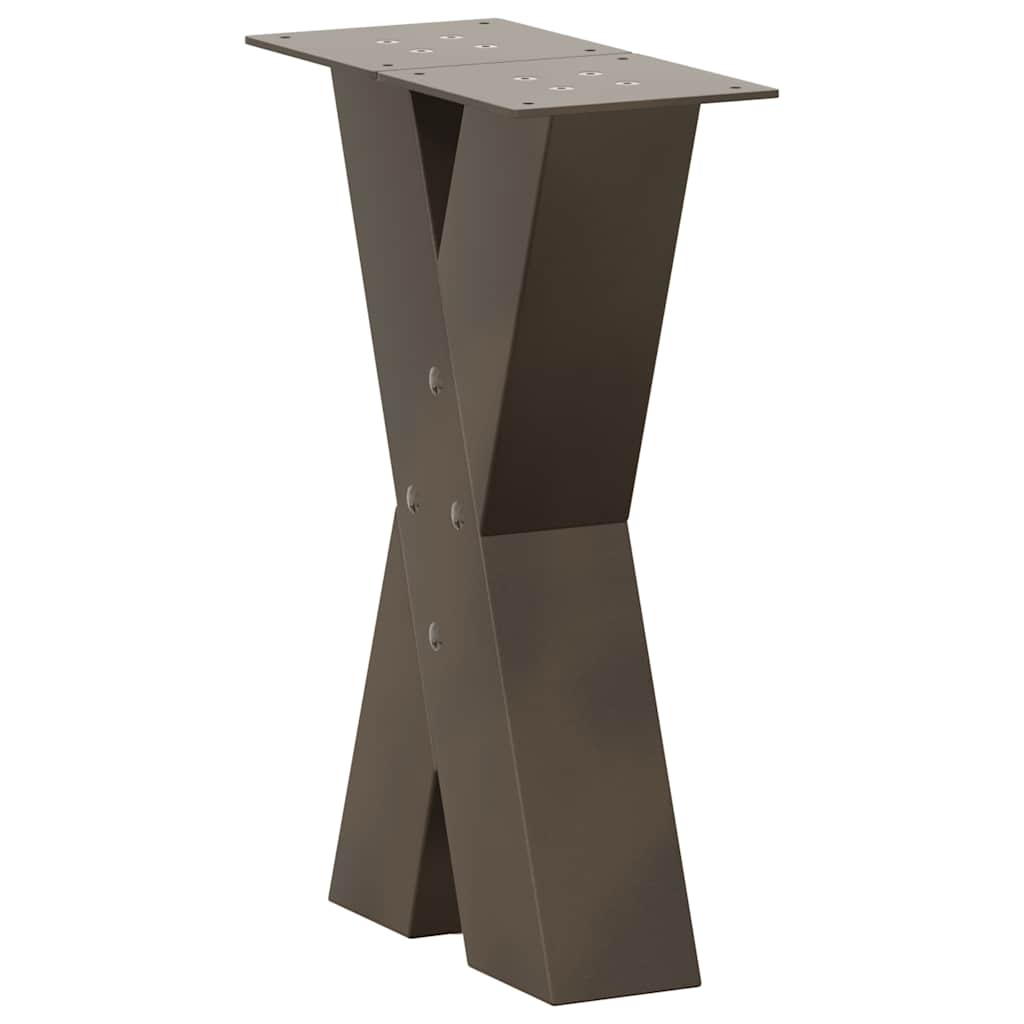 Noge za klub stolić X-oblik 2 kom Prirodni čelik 28 x (42-43) cm Čelik