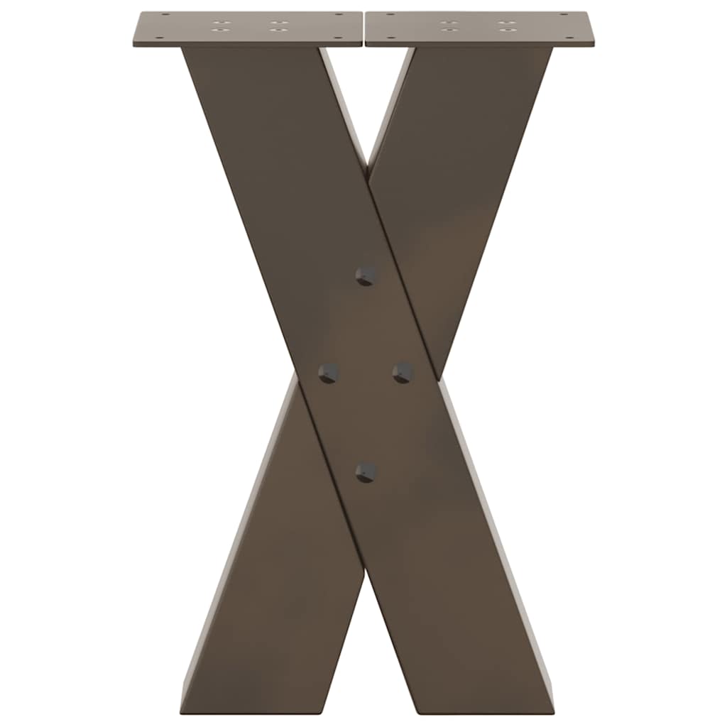 Noge za klub stolić X-oblik 2 kom Prirodni čelik 28 x (42-43) cm Čelik