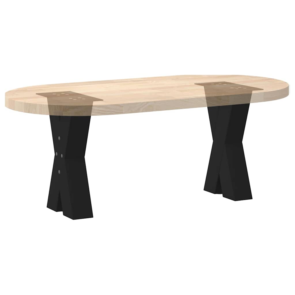 Noge za klub stolić u obliku slova X, 2 kom, crne, 38 x (42-43) cm, čelik