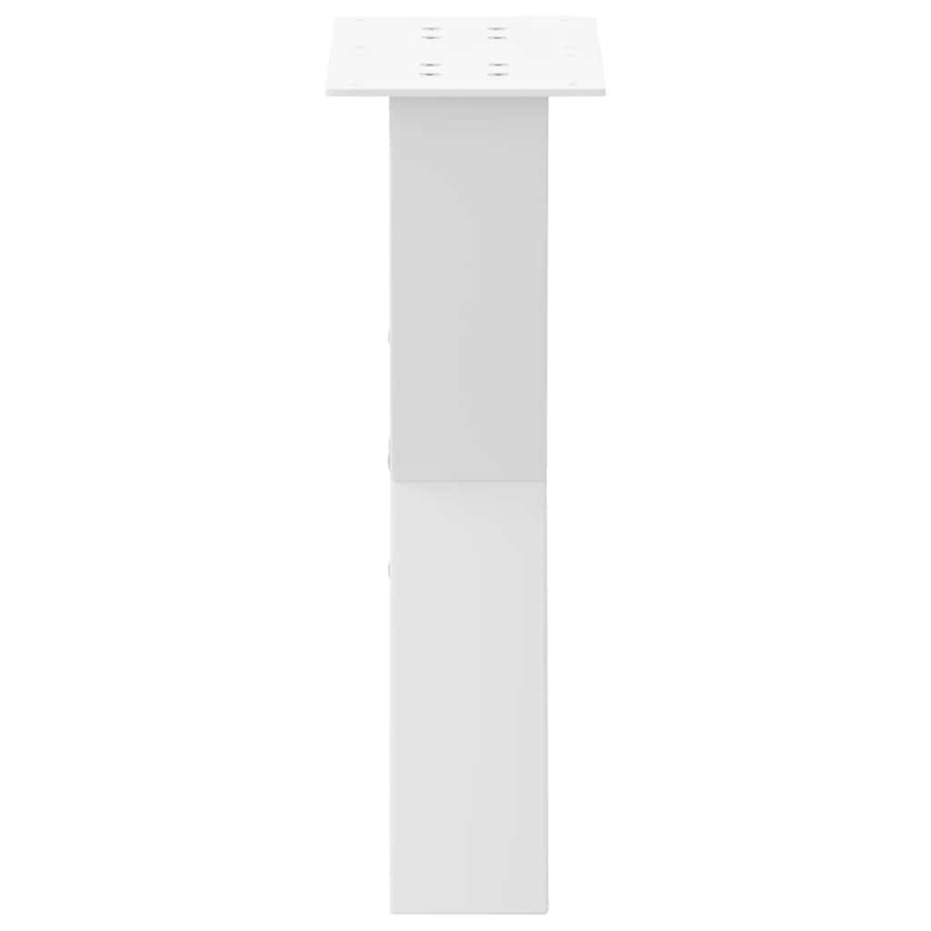 Noge za klub stolić u obliku slova X, 2 kom, bijele, 38 x (42-43) cm, čelik