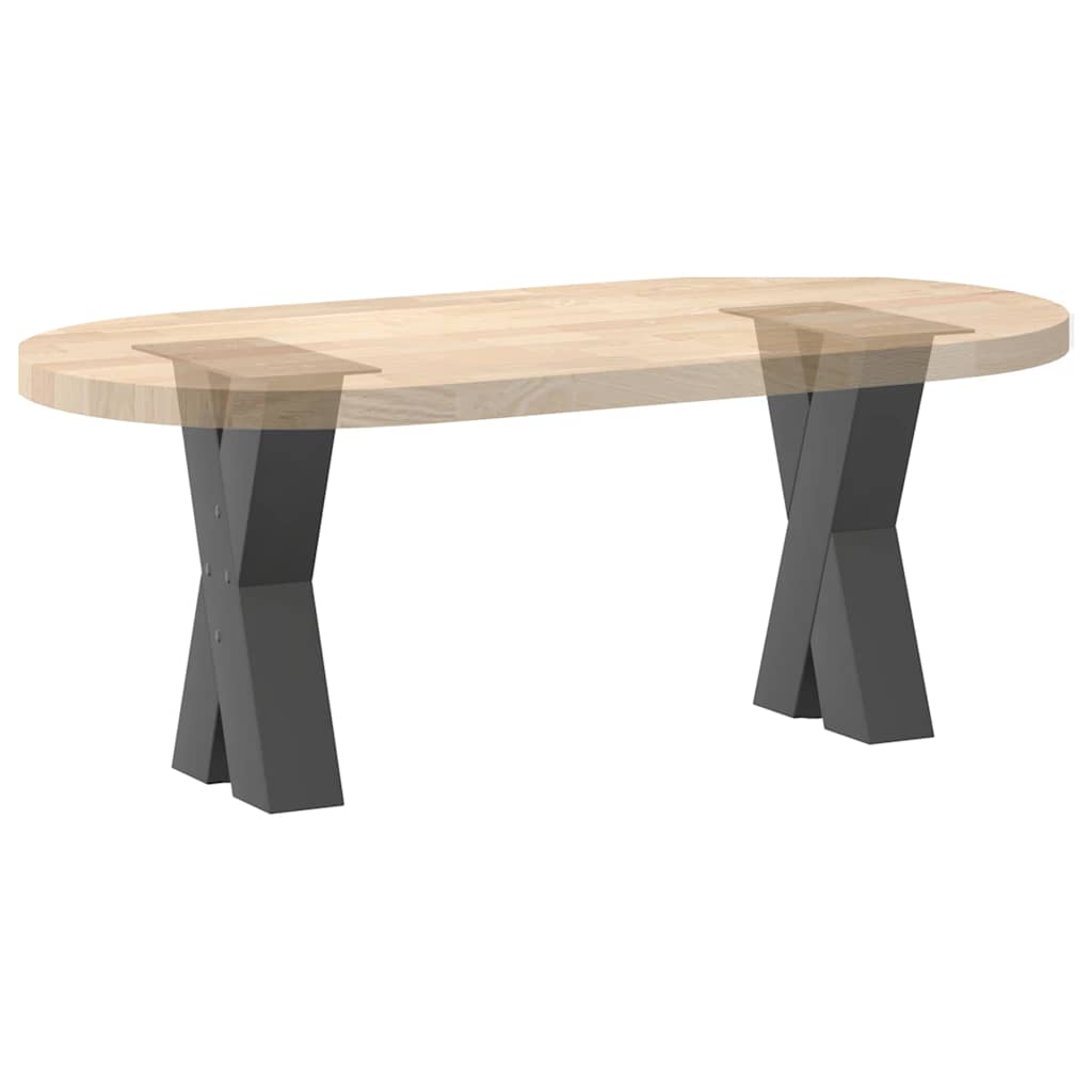 Noge za klub stolić u obliku slova X, 2 kom, antracit, 38 x (42-43) cm, čelik