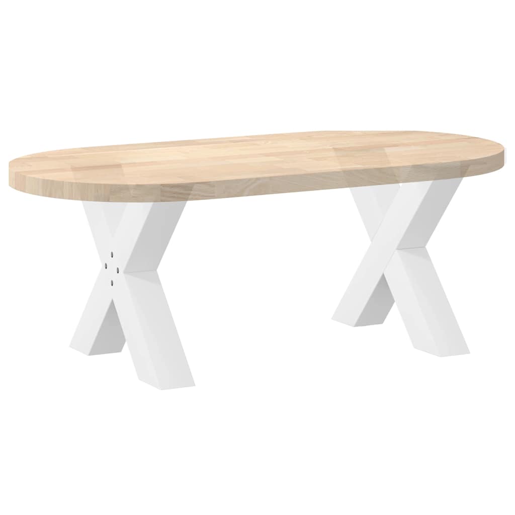 Noge za klub stolić u obliku slova X, 2 kom, bijele, 50 x (42-43) cm, čelik