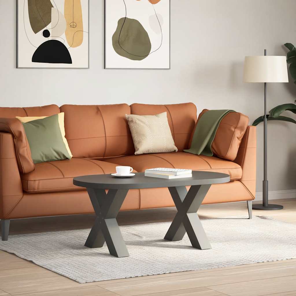 Noge za klub stolić u obliku slova X, 2 kom, antracit, 50 x (42-43) cm, čelik