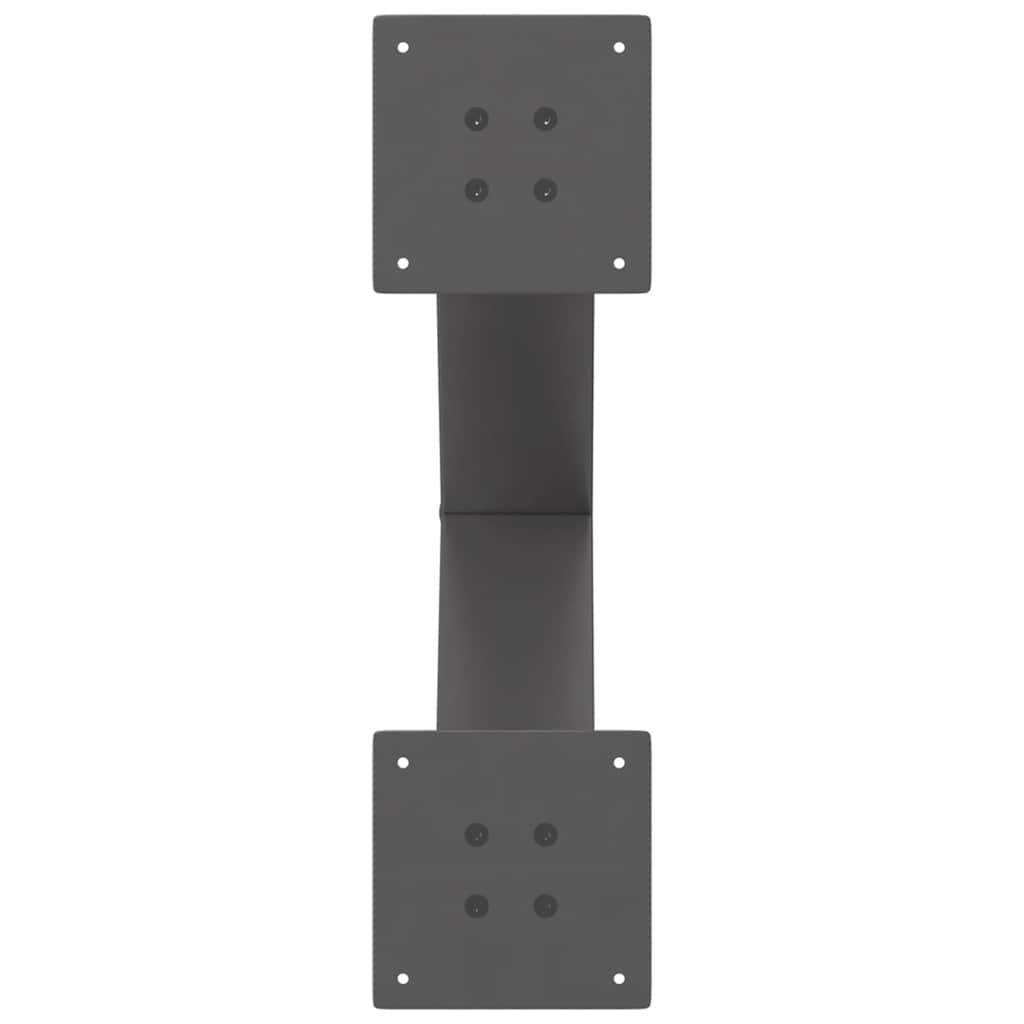Noge za klub stolić u obliku slova X, 2 kom, antracit, 50 x (42-43) cm, čelik