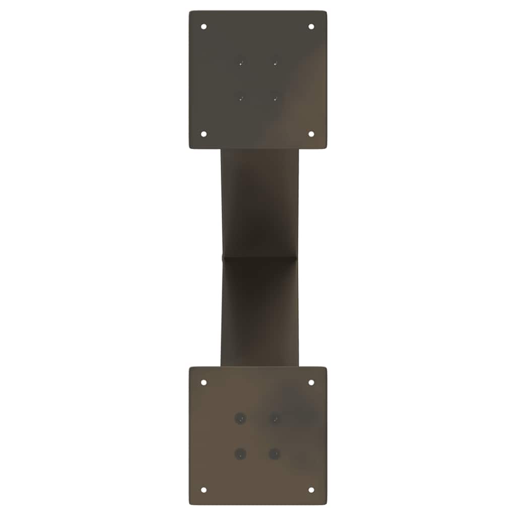 Noge za klub stolić u obliku slova X, 2 kom, prirodni čelik, 50 x (42-43) cm, čelik