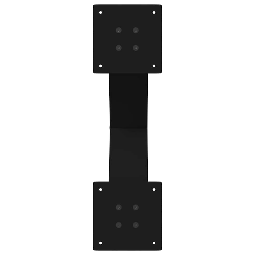 Noge za klub stolić u obliku slova X, 2 kom, crne, 60 x (42-43) cm, čelik