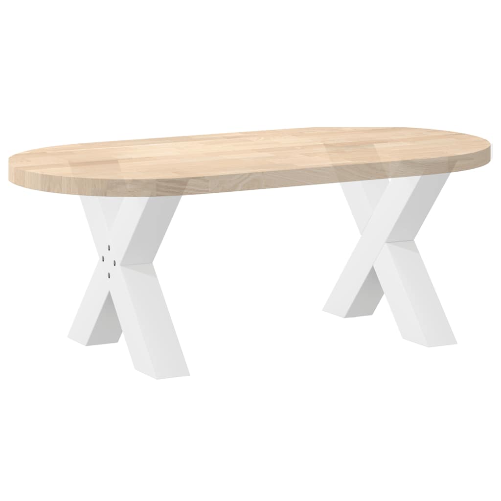 Noge za klub stolić u obliku slova X, 2 kom, bijele, 60 x (42-43) cm, čelik
