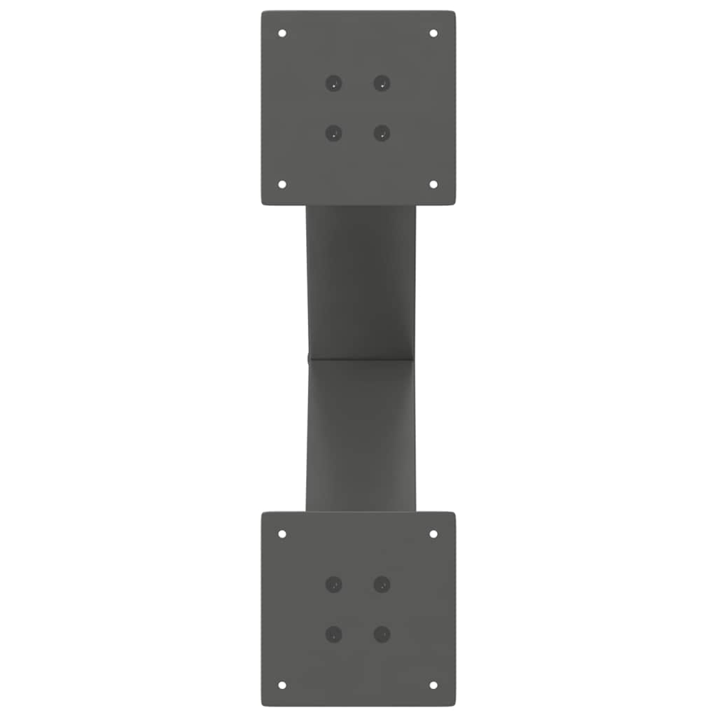 Noge za klub stolić u obliku slova X, 2 kom, antracit, 60 x (42-43) cm, čelik
