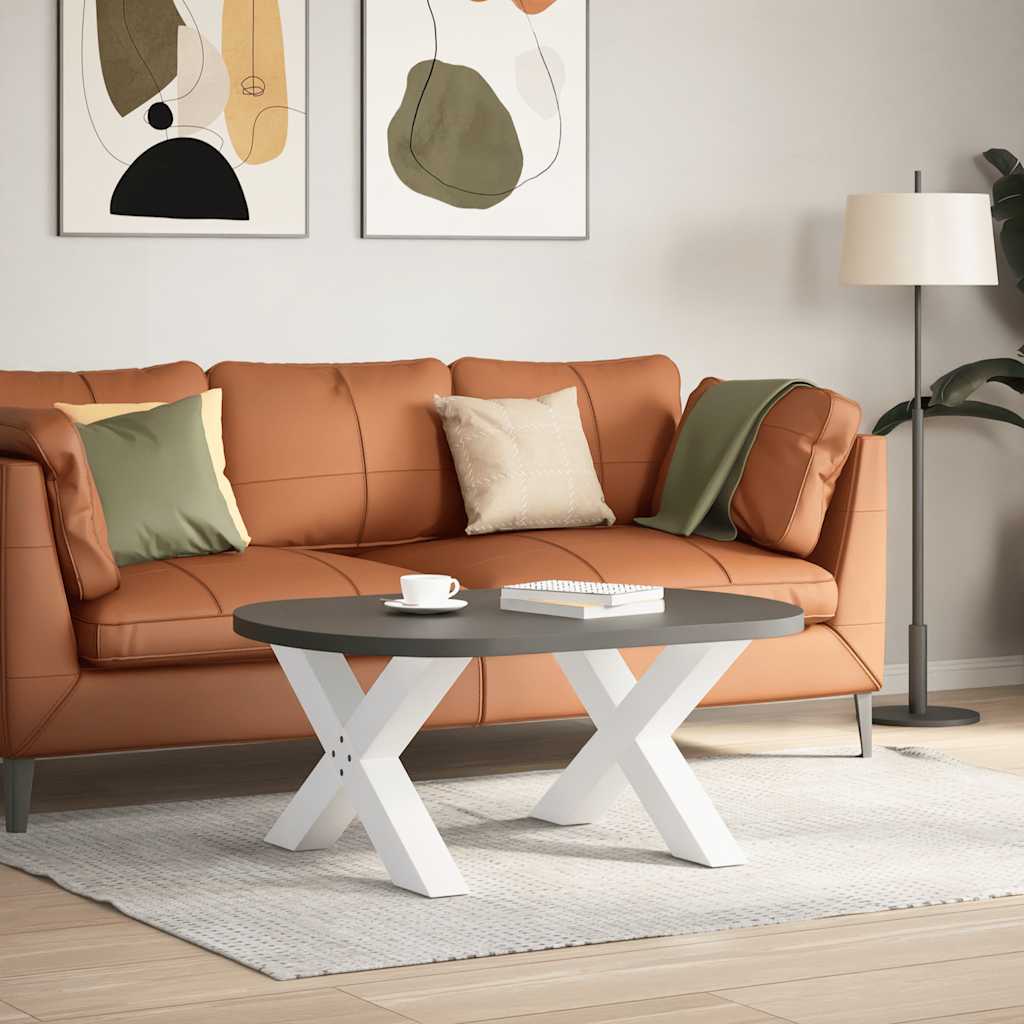 Noge za klub stolić u obliku slova X, 2 kom, bijele, 70 x (42-43) cm, čelik