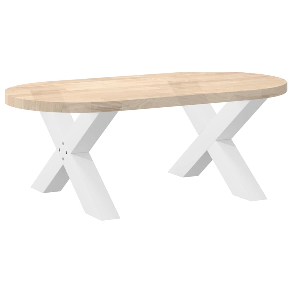 Noge za klub stolić u obliku slova X, 2 kom, bijele, 70 x (42-43) cm, čelik