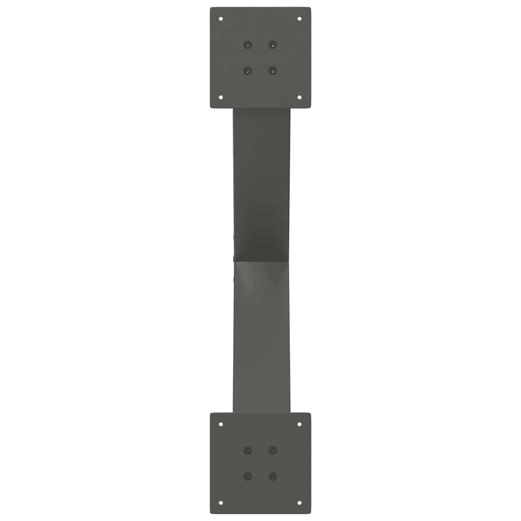 Noge za klub stolić u obliku slova X, 2 kom, antracit, 70 x (42-43) cm, čelik