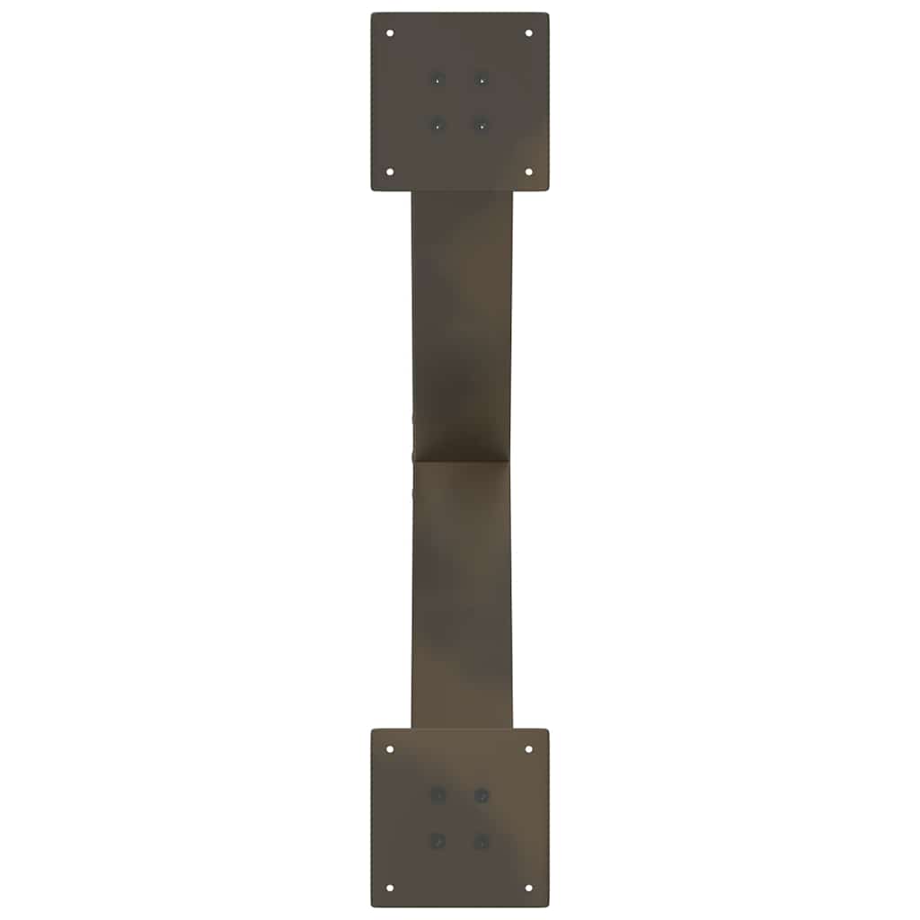 Noge za klub stolić u obliku slova X, 2 kom, prirodni čelik, 70 x (42-43) cm, čelik