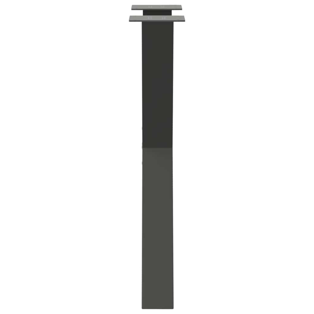 Noge za blagovaonski stol u obliku slova X, 2 kom, antracit, 50 x (72-73) cm, čelik
