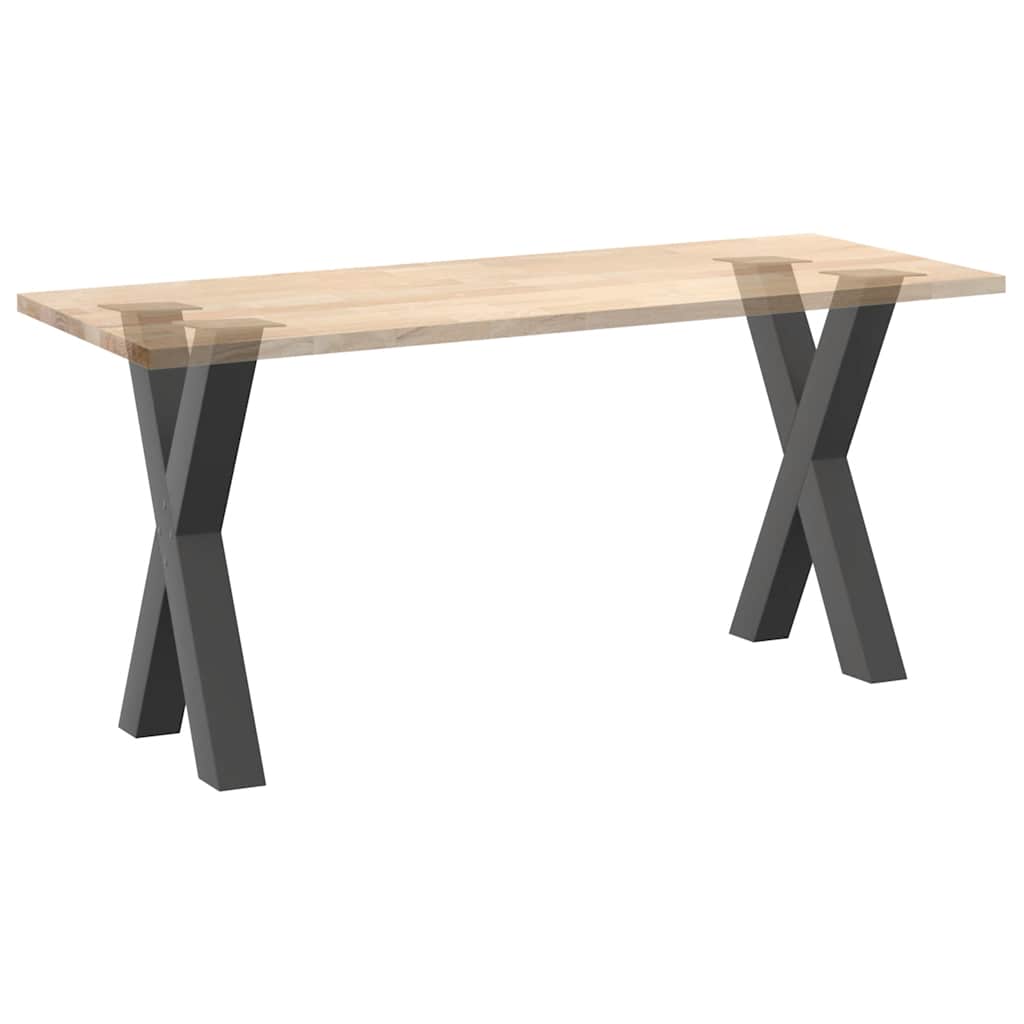 Noge za blagovaonski stol u obliku slova X, 2 kom, antracit, 50 x (72-73) cm, čelik