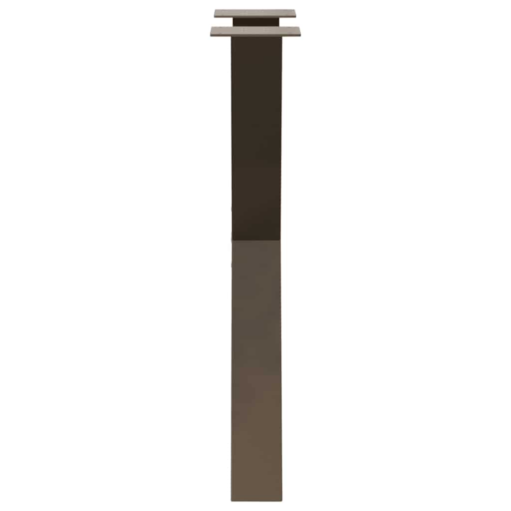 Noge za blagovaonski stol u obliku slova X, 2 kom, prirodni čelik, 50 x (72-73) cm, čelik