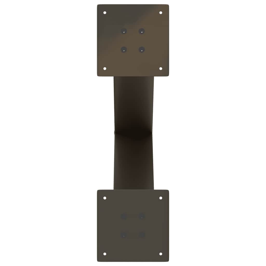Noge za blagovaonski stol u obliku slova X, 2 kom, prirodni čelik, 50 x (72-73) cm, čelik
