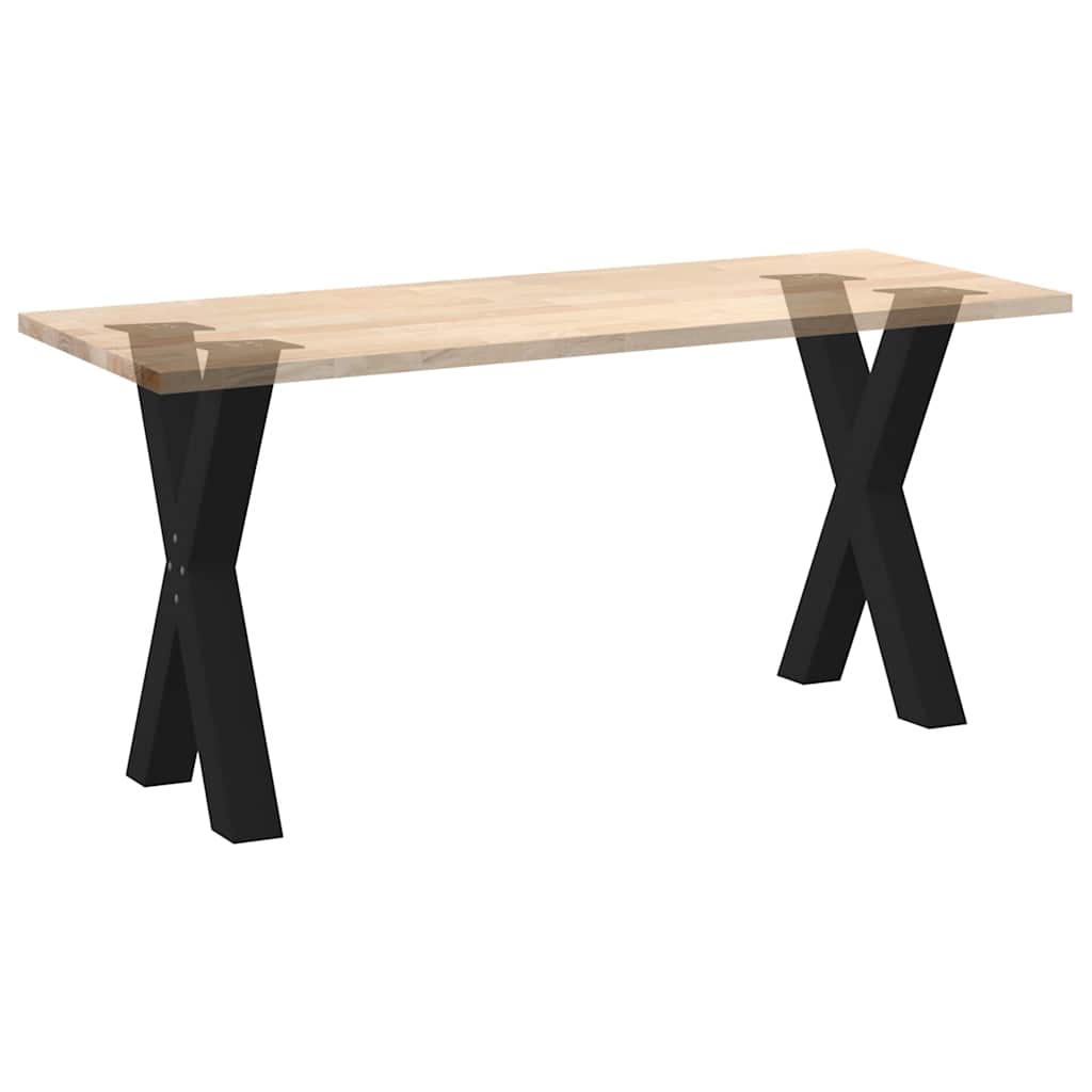 Noge za blagovaonski stol u obliku slova X, 2 kom, crne, 60 x (72-73) cm, čelik