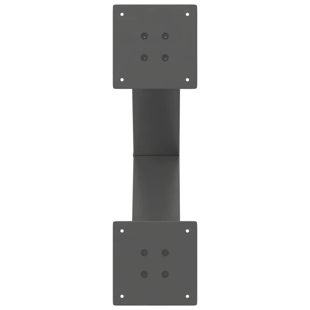 Noge za blagovaonski stol u obliku slova X, 2 kom, antracit, 60 x (72-73) cm, čelik